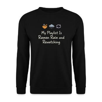 Anime introvert Weeb couch potato - Unisex Sweatshirt - black - Front - Alina (178cm) & Michal (187cm)
