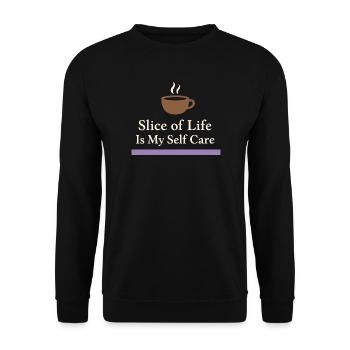 Anime introvert Weeb couch potato - Unisex Sweatshirt - black - Front - Alina (178cm) & Michal (187cm)