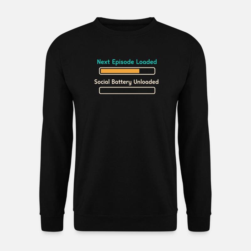 Anime introvert Weeb couch potato - Unisex Sweatshirt - black
