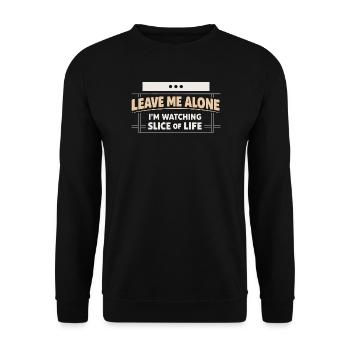 Anime introvert Weeb couch potato - Unisex Sweatshirt - black - Front - Alina (178cm) & Michal (187cm)