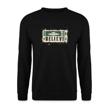 Je crois aux OVNI - Sweat-shirt Unisexe - noir - Devant - Alina (178cm) & Michal (187cm)