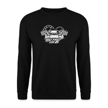 Trop rapide pour une voiture de course de 6 - Sweat-shirt Unisexe - noir - Devant - Alina (178cm) & Michal (187cm)