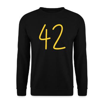 42 - Unisex Sweatshirt - black - Front - Alina (178cm) & Michal (187cm)