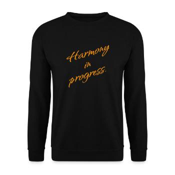 Harmony in Progress – Balance & Mindset - Unisex Sweatshirt - black - Front - Alina (178cm) & Michal (187cm)