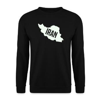 Iran Maps Typo - Unisex Sweatshirt - black - Front - Alina (178cm) & Michal (187cm)