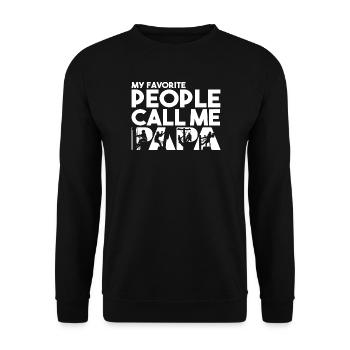 Silhouette d’ouvrier de ligne électrique Papa Line - Sweat-shirt Unisexe - noir - Devant - Alina (178cm) & Michal (187cm)