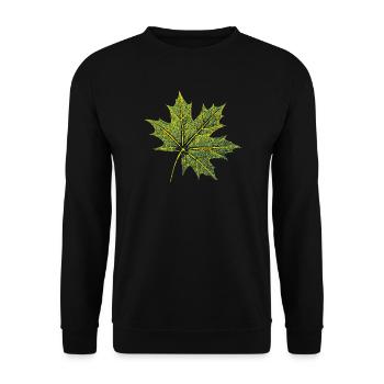 Feuille d’érable - Forêt et nature BOTANIK - Sweat-shirt Unisexe - noir - Devant - Alina (178cm) & Michal (187cm)