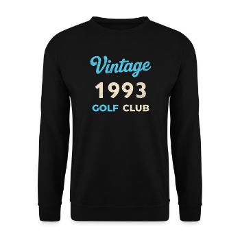 Vintage 1993 Golf Club Retro Geburtsjahr Geschenk - Unisex Pullover - Schwarz - Vorne - Alina (178cm) & Michal (187cm)