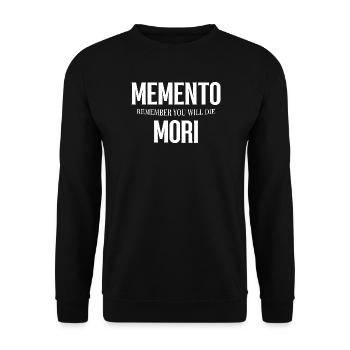 Gothic Memento Mori Design - Unisex Sweatshirt - black - Front - Alina (178cm) & Michal (187cm)