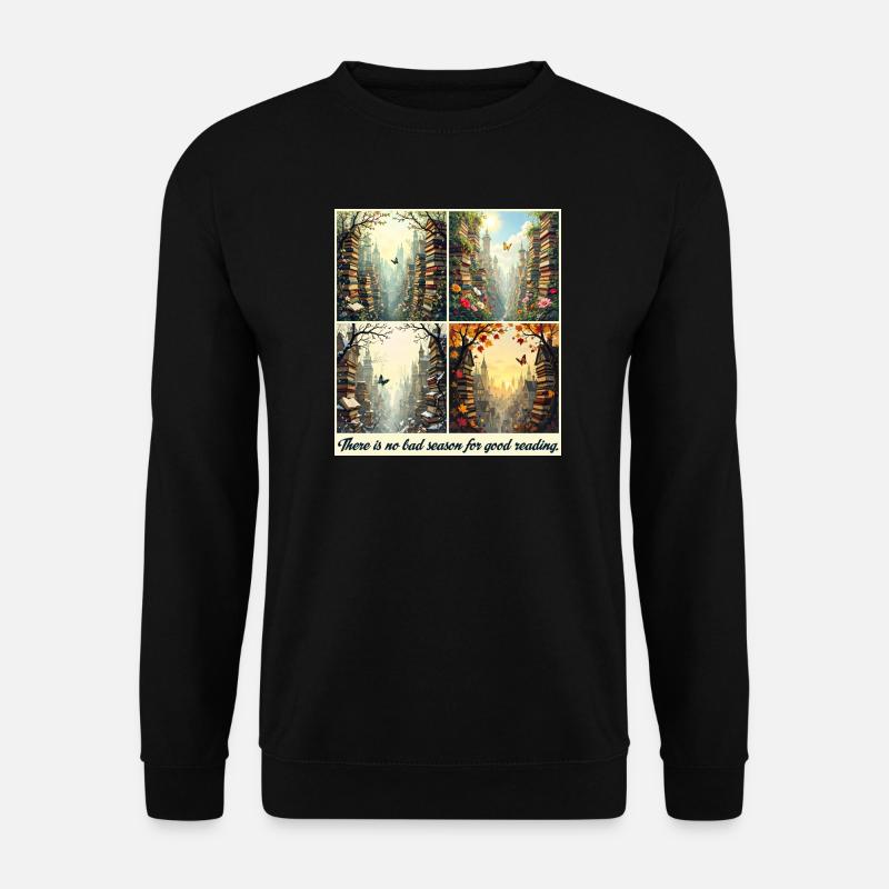 Jahreszeitlicher Lesebogen - Unisex Pullover - Schwarz