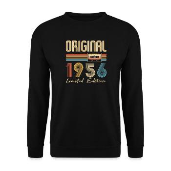 70e anniversaire 70e anniversaire Original 1956 - Sweat-shirt Unisexe - noir - Devant - Alina (178cm) & Michal (187cm)