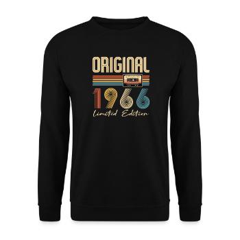60e anniversaire 60e anniversaire Original 1966 - Sweat-shirt Unisexe - noir - Devant - Alina (178cm) & Michal (187cm)