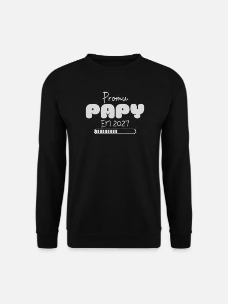 2027 wurde Opa befördert, schenken zukünftigen Opa-Humor - Unisex Pullover - Schwarz