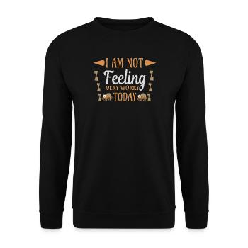 Not feeling workly sloth - Unisex Sweatshirt - black - Front - Alina (178cm) & Michal (187cm)