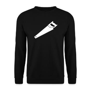 Fuchsschwanz Säge Holzarbeit Vektor - Unisex Pullover - Schwarz - Vorne - Alina (178cm) & Michal (187cm)