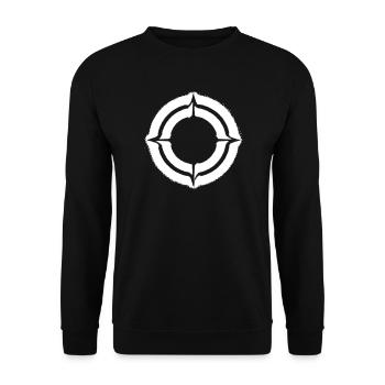Crosshair Target Grunge Vector - Unisex Sweatshirt - black - Front - Alina (178cm) & Michal (187cm)