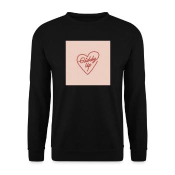 Hüb das Herz - Unisex Pullover - Schwarz - Vorne - Alina (178cm) & Michal (187cm)