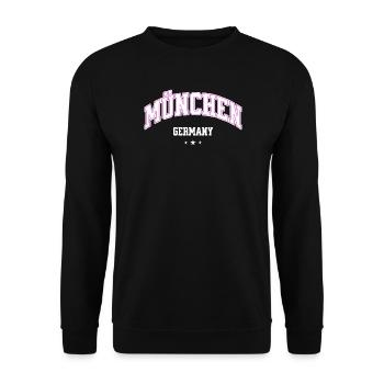 Munich Neon Bow Flair - Unisex Sweatshirt - black - Front - Alina (178cm) & Michal (187cm)