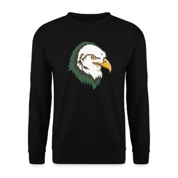 Eagle Head - Unisex Sweatshirt - black - Front - Alina (178cm) & Michal (187cm)