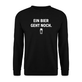 Ein Bier geht noch. - Unisex Pullover - Schwarz - Vorne - Alina (178cm) & Michal (187cm)