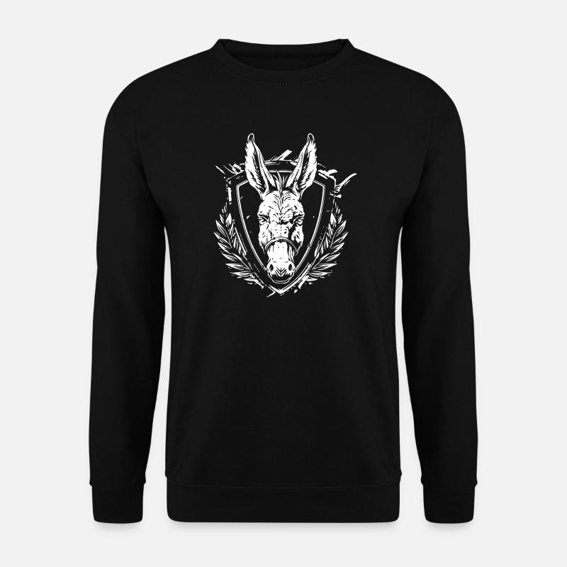 Blason du feuillage du Bouclier d’âne - Sweat-shirt Unisexe - noir