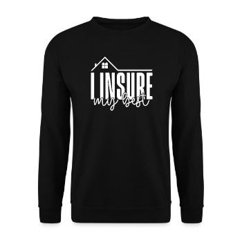 Agent d’assurance costume assurer mon meilleur Medicare - Sweat-shirt Unisexe - noir - Devant - Alina (178cm) & Michal (187cm)