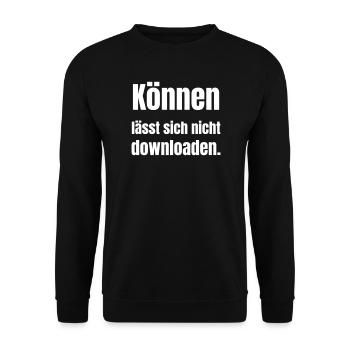 Konen cannot be downloaded - Unisex Sweatshirt - black - Front - Alina (178cm) & Michal (187cm)