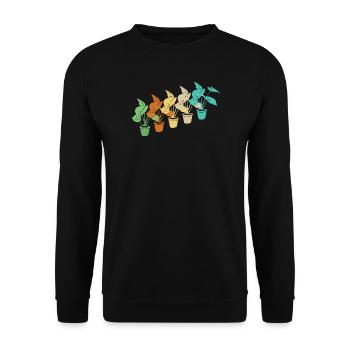 Pflanzenliebhaber Lustiger Garten-humor - Unisex Pullover - Schwarz - Vorne - Alina (178cm) & Michal (187cm)
