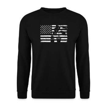 Amerikanischer Patriot Pflanzenliebhaber - Unisex Pullover - Schwarz - Vorne - Alina (178cm) & Michal (187cm)