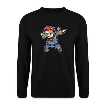 Stylo graffiti Bulldog Hoodie Headie Art de rue - Sweat-shirt Unisexe - noir - Devant - Alina (178cm) & Michal (187cm)