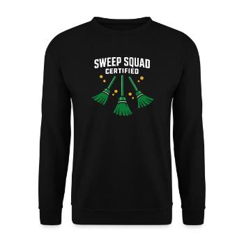 Curling Funny Sweep Hard Broom Cardio - Unisex Sweatshirt - black - Front - Alina (178cm) & Michal (187cm)