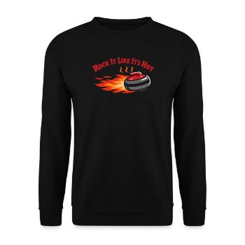Curling Funny Sweep Hard Broom Cardio - Unisex Sweatshirt - black - Front - Alina (178cm) & Michal (187cm)