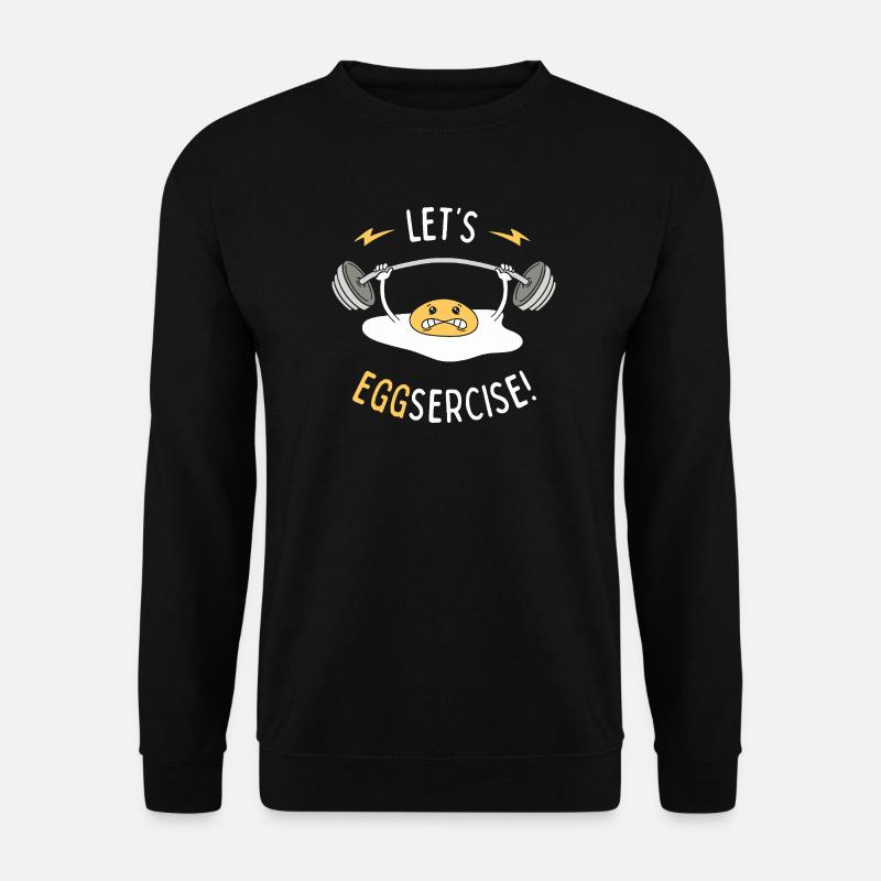 Lasst uns Eggsercise! - Unisex Pullover - Schwarz