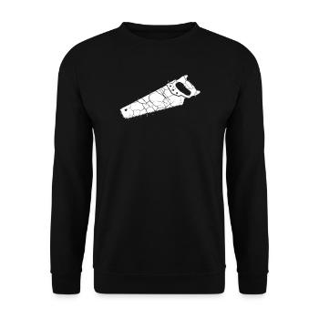 Saw Fox Tail Grunge Tool - Unisex Sweatshirt - black - Front - Alina (178cm) & Michal (187cm)