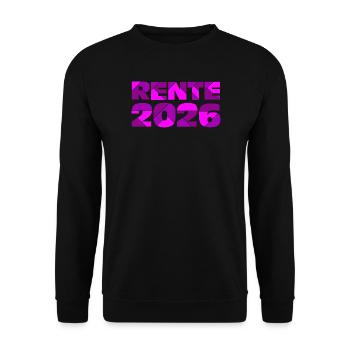 Rente 2026 , Abschied Rente - Unisex Pullover - Schwarz - Vorne - Alina (178cm) & Michal (187cm)
