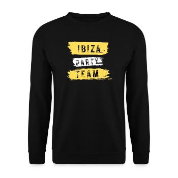 Ibiza Party Team - Unisex Pullover - Schwarz - Vorne - Alina (178cm) & Michal (187cm)