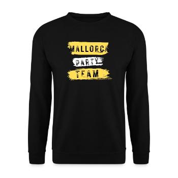 Mallorca Party Team - Unisex Pullover - Schwarz - Vorne - Alina (178cm) & Michal (187cm)