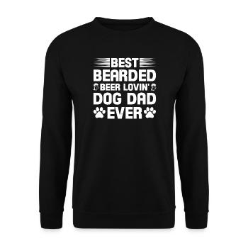 Bearded Beer lovin dad - Unisex Pullover - Schwarz - Vorne - Alina (178cm) & Michal (187cm)