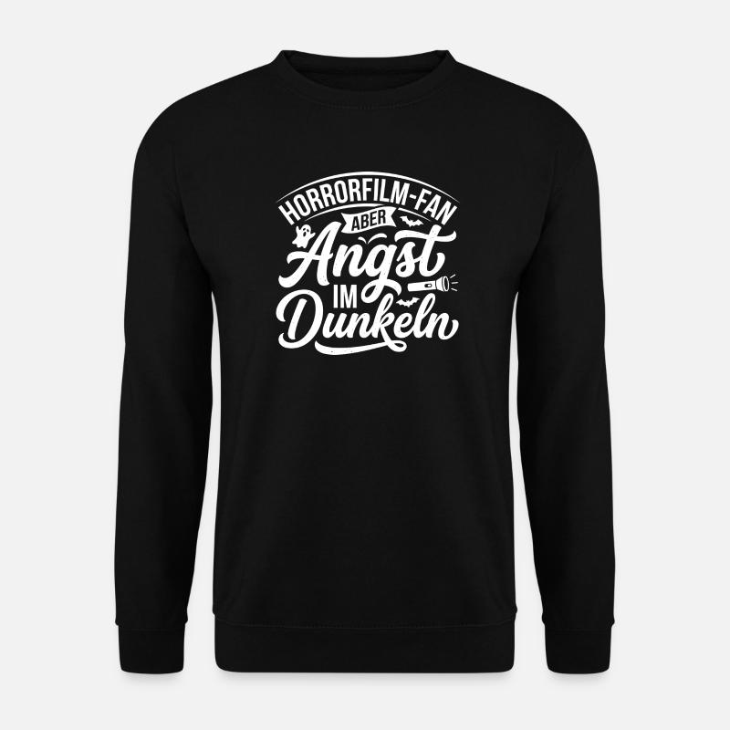 Angst im Dunkeln – Horrorfan - Unisex Pullover - Schwarz