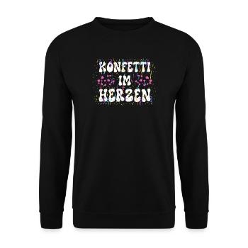 Confetti in the Heart – Carnival Carnival Heart - Sweat-shirt Unisexe - noir - Devant - Alina (178cm) & Michal (187cm)