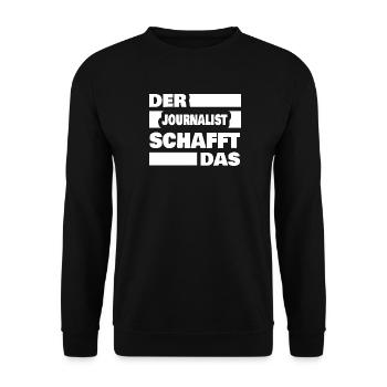 journalist - Unisex Sweatshirt - black - Front - Alina (178cm) & Michal (187cm)
