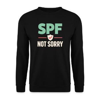 Culture SPF Identité Soins de la peau Humour - Sweat-shirt Unisexe - noir - Devant - Alina (178cm) & Michal (187cm)