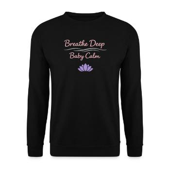Prenatal Yoga Expectant Mother - Unisex Sweatshirt - black - Front - Alina (178cm) & Michal (187cm)