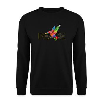 Peace - Unisex Sweatshirt - black - Front - Alina (178cm) & Michal (187cm)