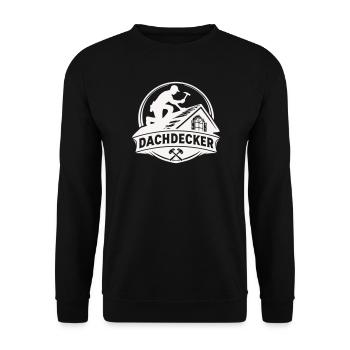 Roofer Craft Logo Motif - Sweat-shirt Unisexe - noir - Devant - Alina (178cm) & Michal (187cm)