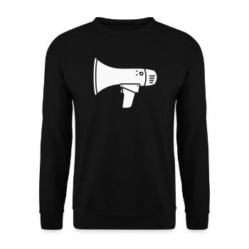 Megaphone loud demo ultras - Unisex Sweatshirt - black - Front - Alina (178cm) & Michal (187cm)