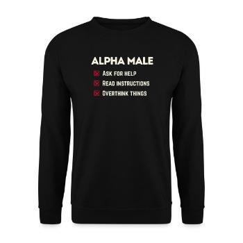 Male Humor - Ironic What Not To Do - Unisex Sweatshirt - black - Front - Alina (178cm) & Michal (187cm)