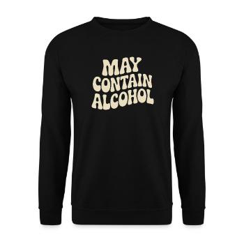 May Contain Alcohol Alkohol Mallorca Saufen JGA - Unisex Pullover - Schwarz - Vorne - Alina (178cm) & Michal (187cm)