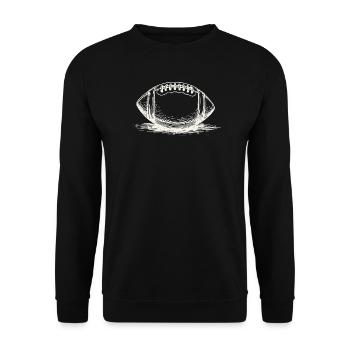 Vintage American Football Ball Sportsman - Unisex Sweatshirt - black - Front - Alina (178cm) & Michal (187cm)