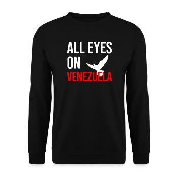 Tous les regards tournés vers le Venezuela - Sweat-shirt Unisexe - noir - Devant - Alina (178cm) & Michal (187cm)